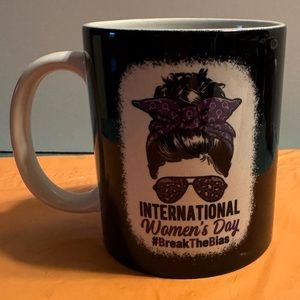 International Women’s Day #BreakTheBias 8 fl oz Black/White/Purple Mug